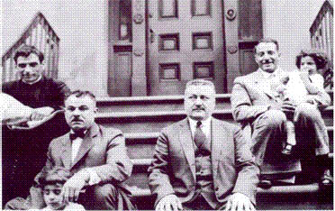 Rev. Mansour Stephen on the steps